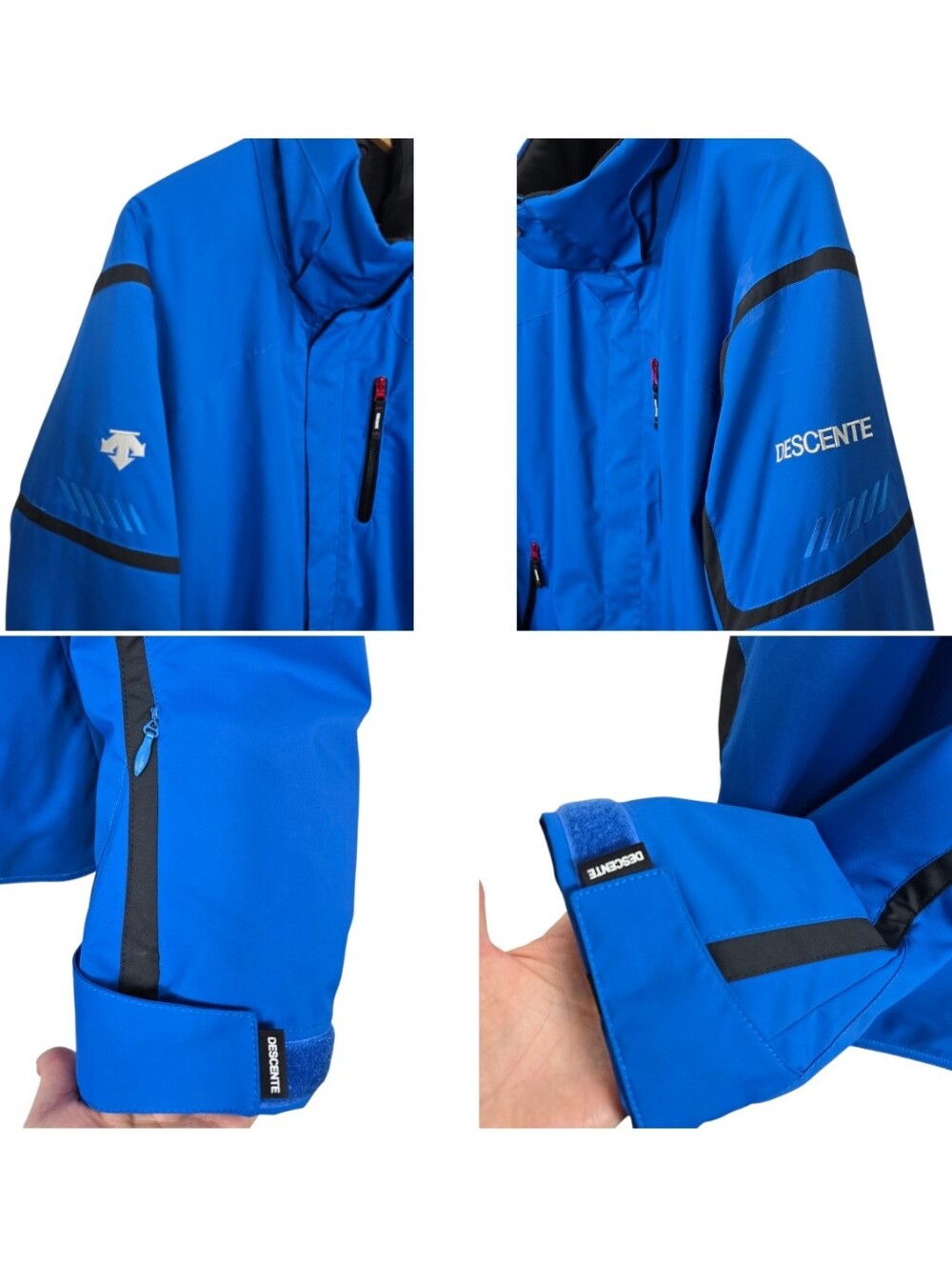 Descente Insulated Technical Ski Jacket Cobalt Blue Black Men’s XL - Picture 10 of 14